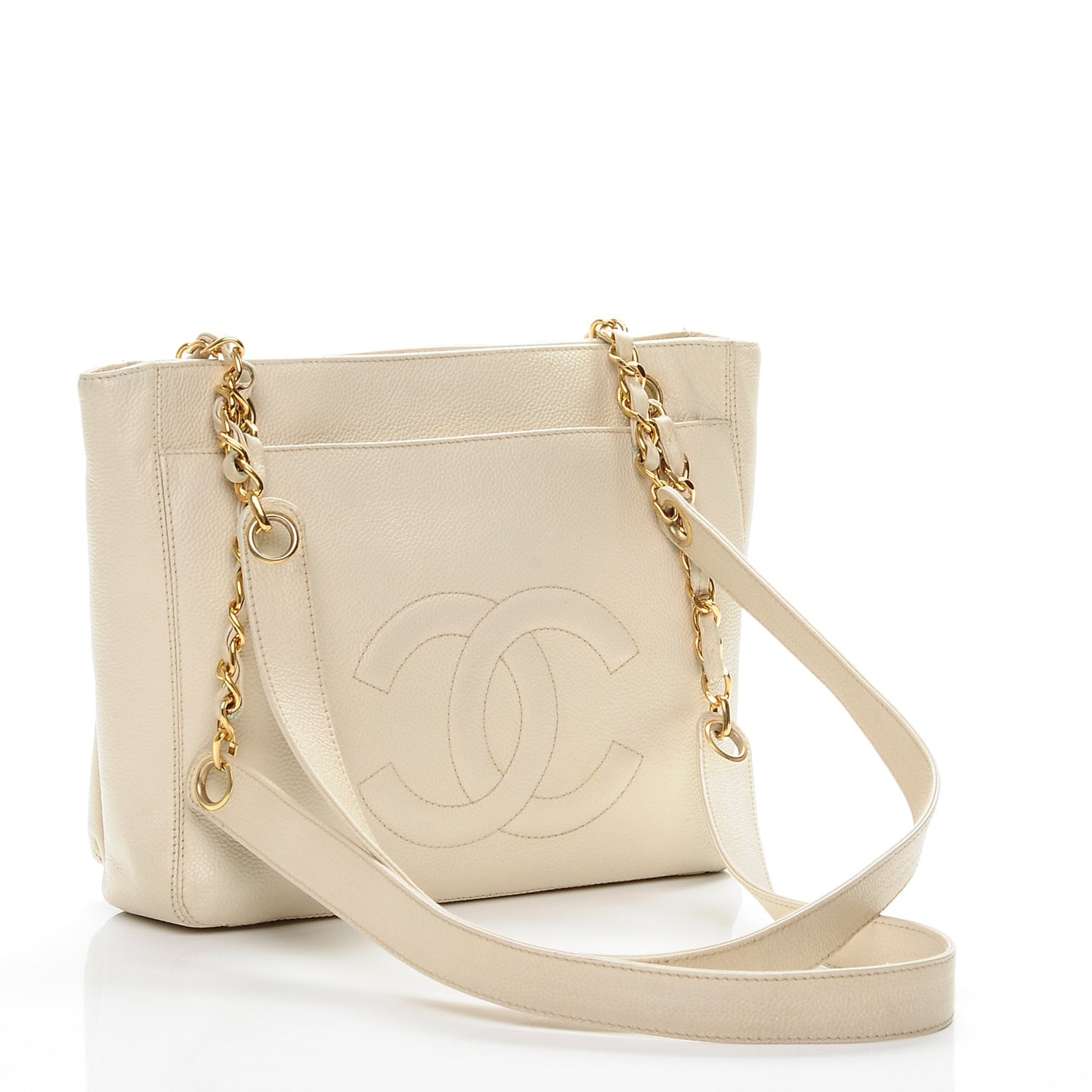 Caviar Shoulder Bag Light Beige