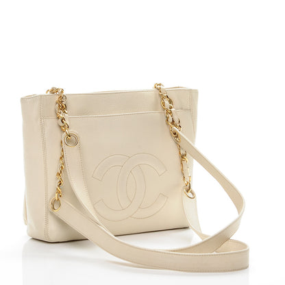 Chanel Caviar Shoulder Bag Light Beige 3 of 8