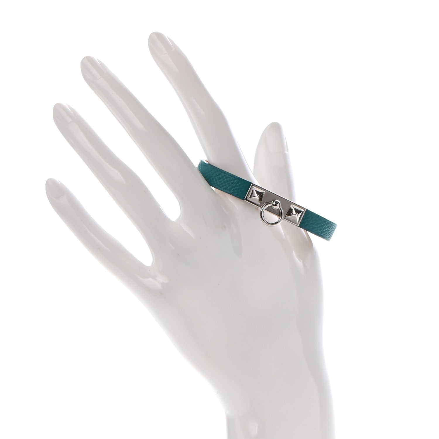 Hermes Epsom Micro Rivale Bracelet S Bleu Paon 2 of 8
