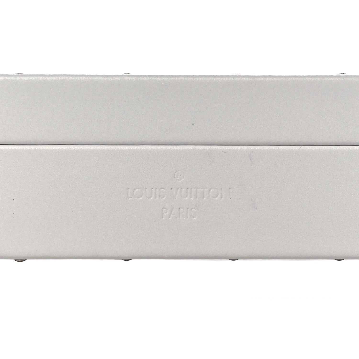 Louis Vuitton Calfskin Mirror Monogram Etched Jewelry Box Trunk White 7 of 12