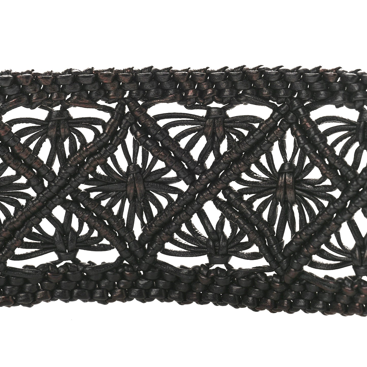 Raffia Woven Shoulder Strap Black