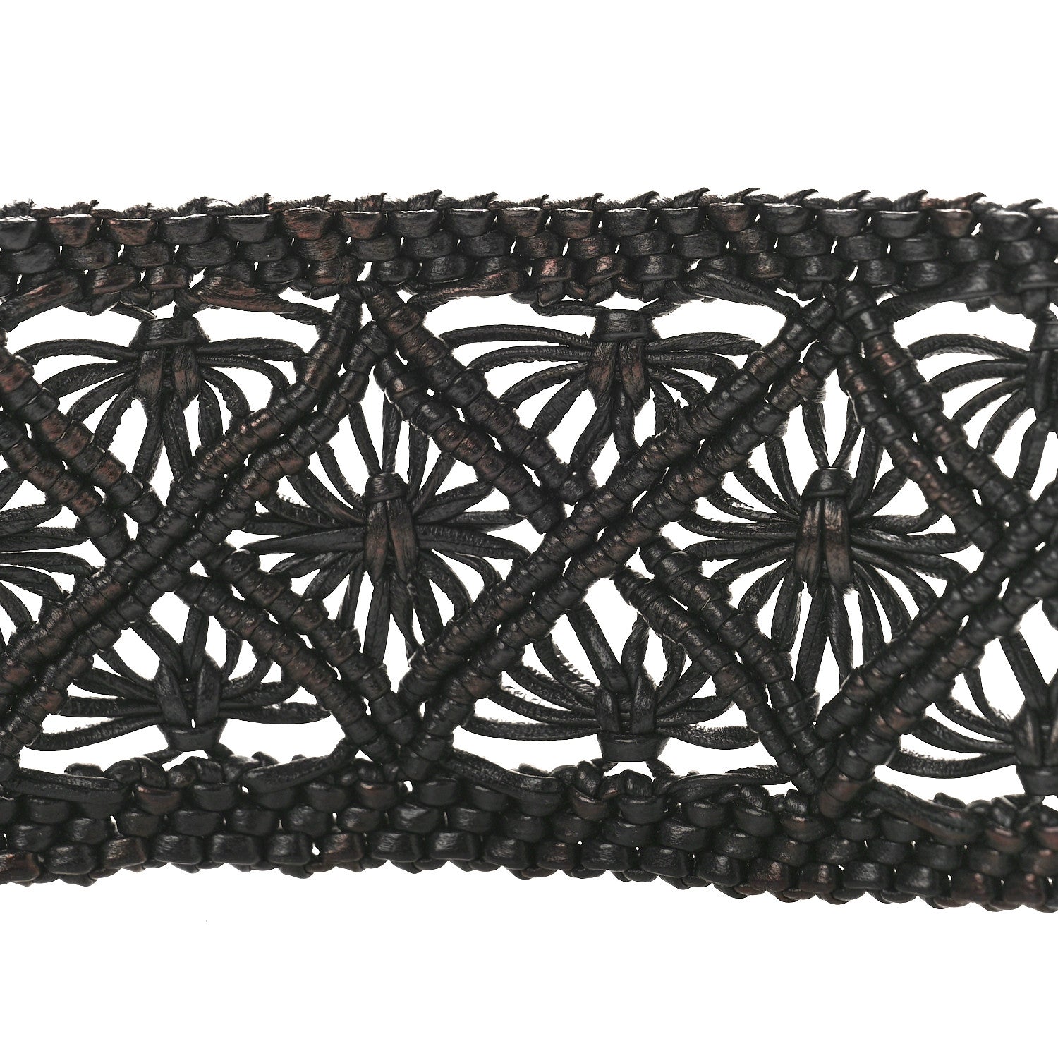 Christian Dior Raffia Woven Shoulder Strap Black 4 of 4