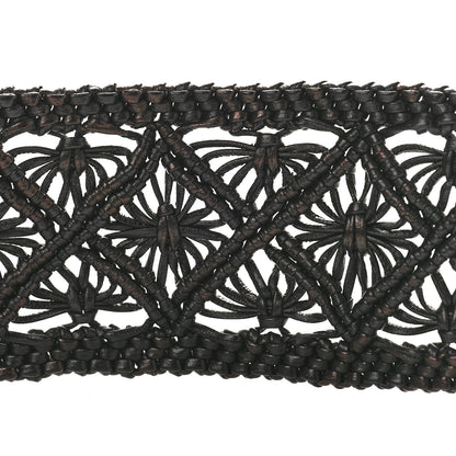 Christian Dior Raffia Woven Shoulder Strap Black 4 of 4