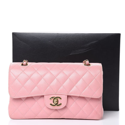 Chanel Caviar Quilted Small Double Flap Pink 19 of 19