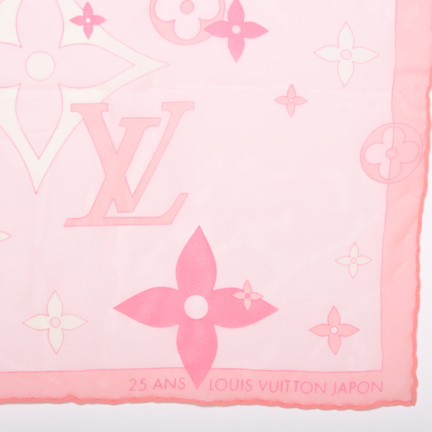 Louis Vuitton Silk Crepe Monogram Scarf Pink 4 of 5