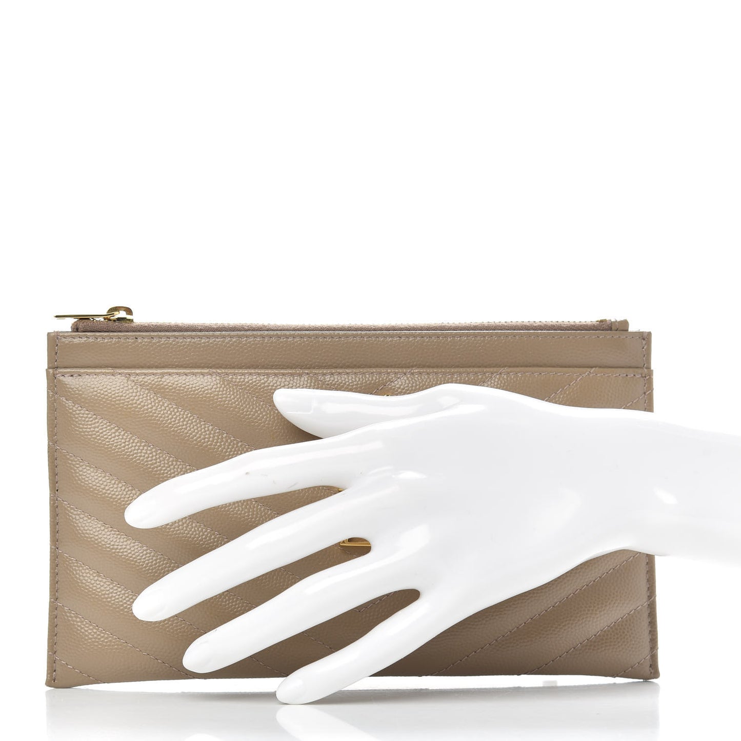 Grain De Poudre Chevron Monogram Bill Pouch Dune