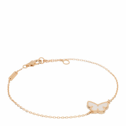 Van Cleef & Arpels 18K Yellow Gold Mother of Pearl Sweet Alhambra Butterfly Bracelet 1 of 3