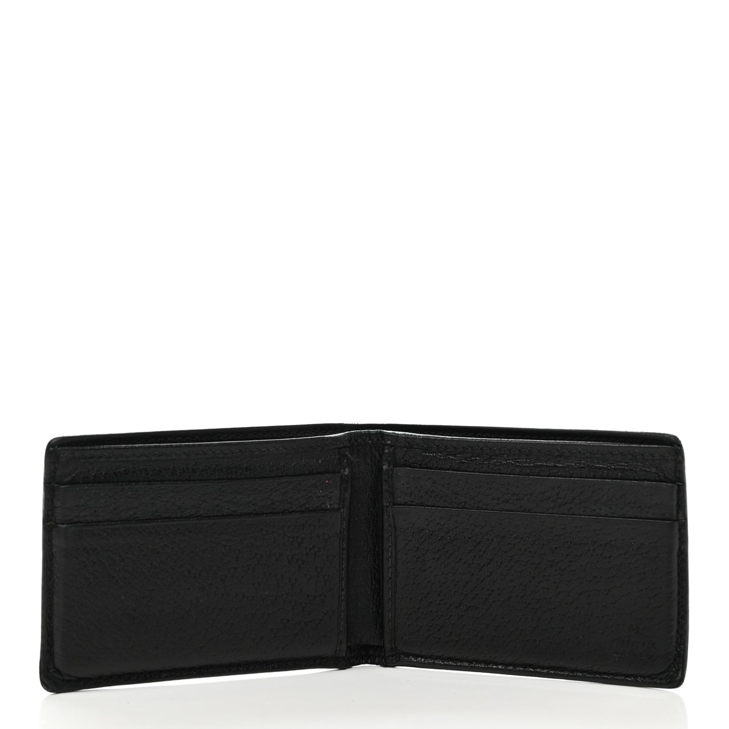 Calfskin Boar Effect GG Marmont Bi-Fold Wallet Black