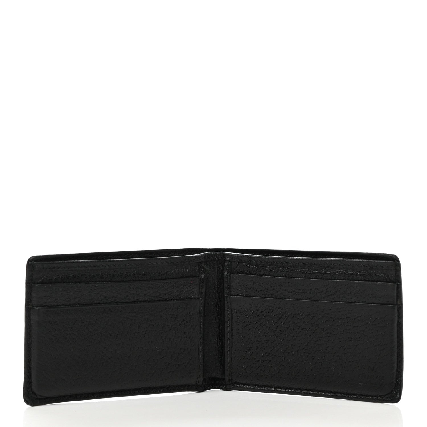 Gucci Calfskin Boar Effect GG Marmont Bi-Fold Wallet Black 5 of 12