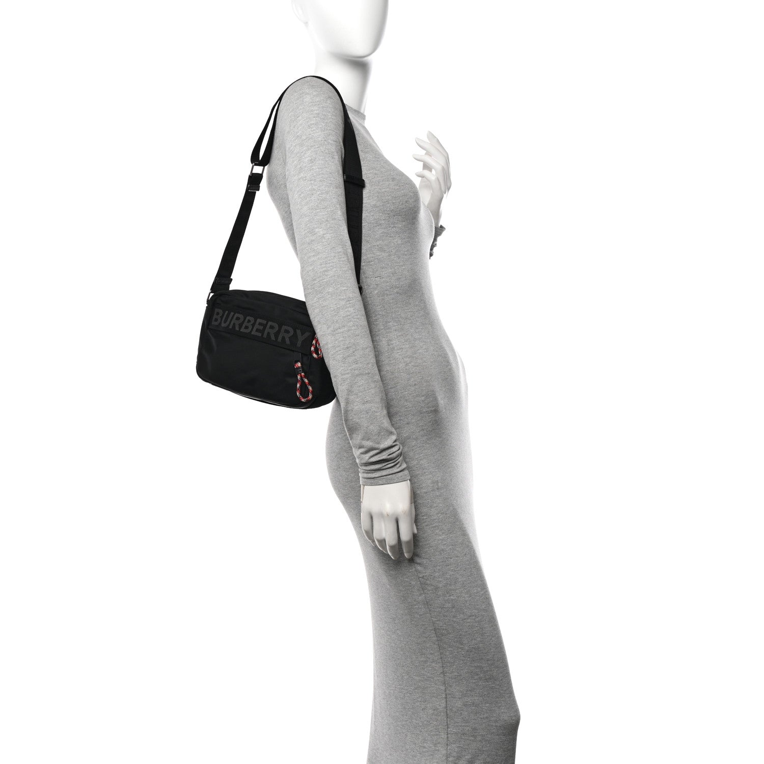 Burberry Nylon Logo Detail Crossbody Bag Black 2 of 11