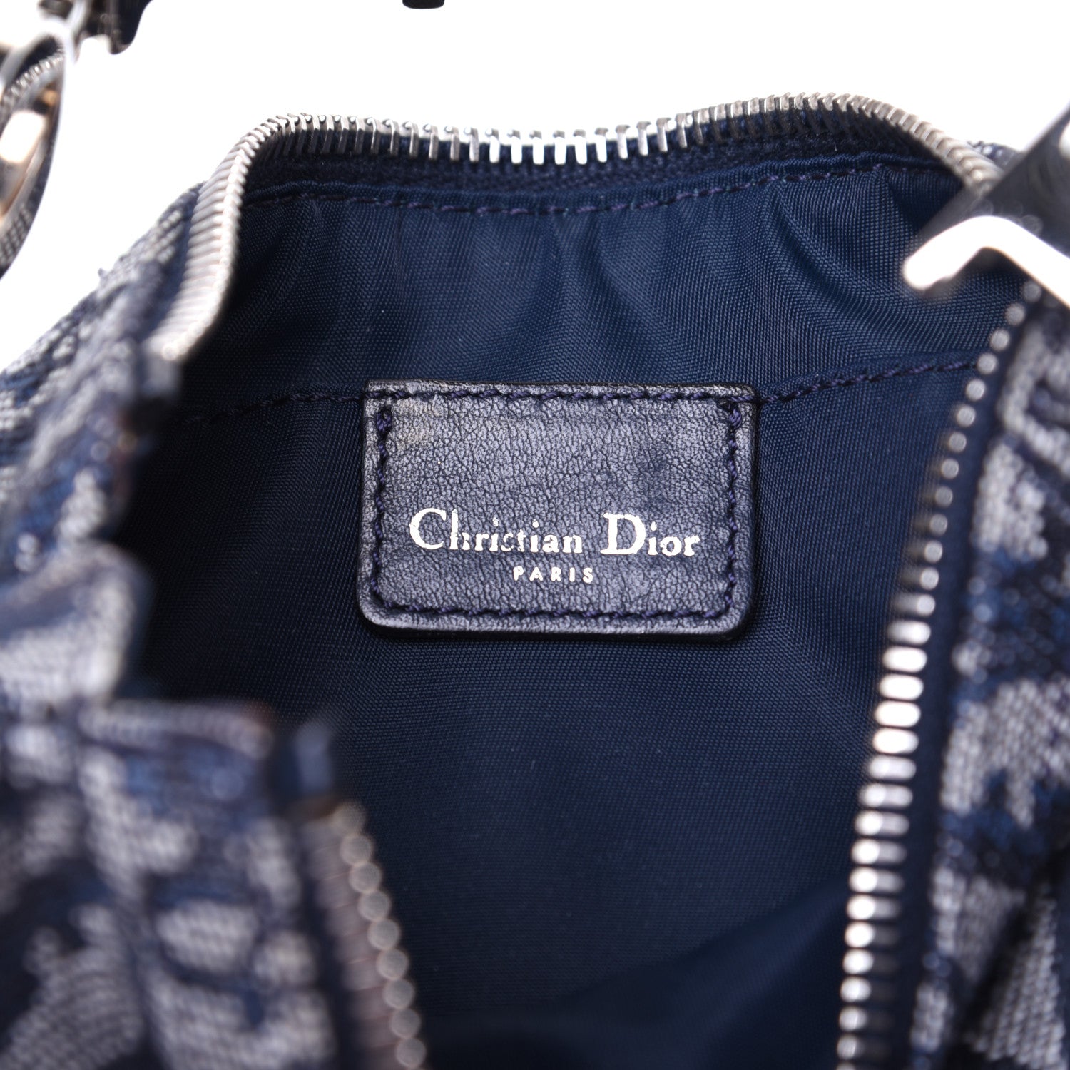 Christian Dior Monogram Shoulder Bag Blue 8 of 13