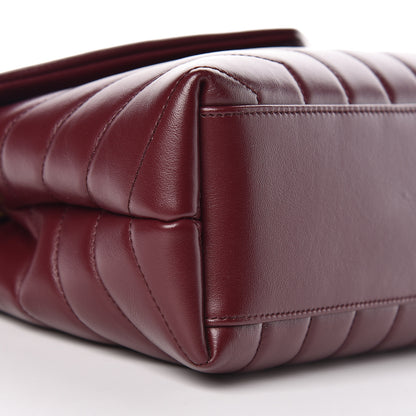 Saint Laurent Calfskin Y Quilted Monogram Small Loulou Chain Satchel Palissandre 9 of 10