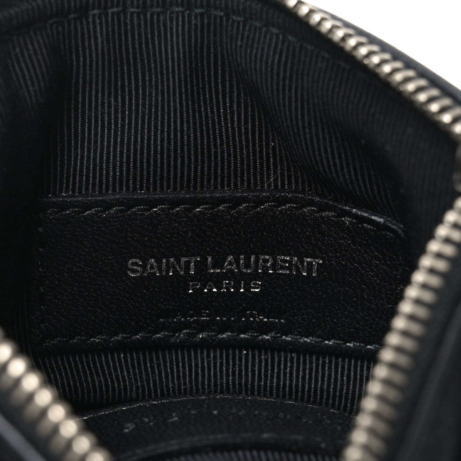 Saint Laurent Calfskin Monogram Small Fringe Key Pouch Black 6 of 7