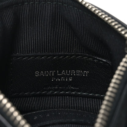 Saint Laurent Calfskin Monogram Small Fringe Key Pouch Black 6 of 7
