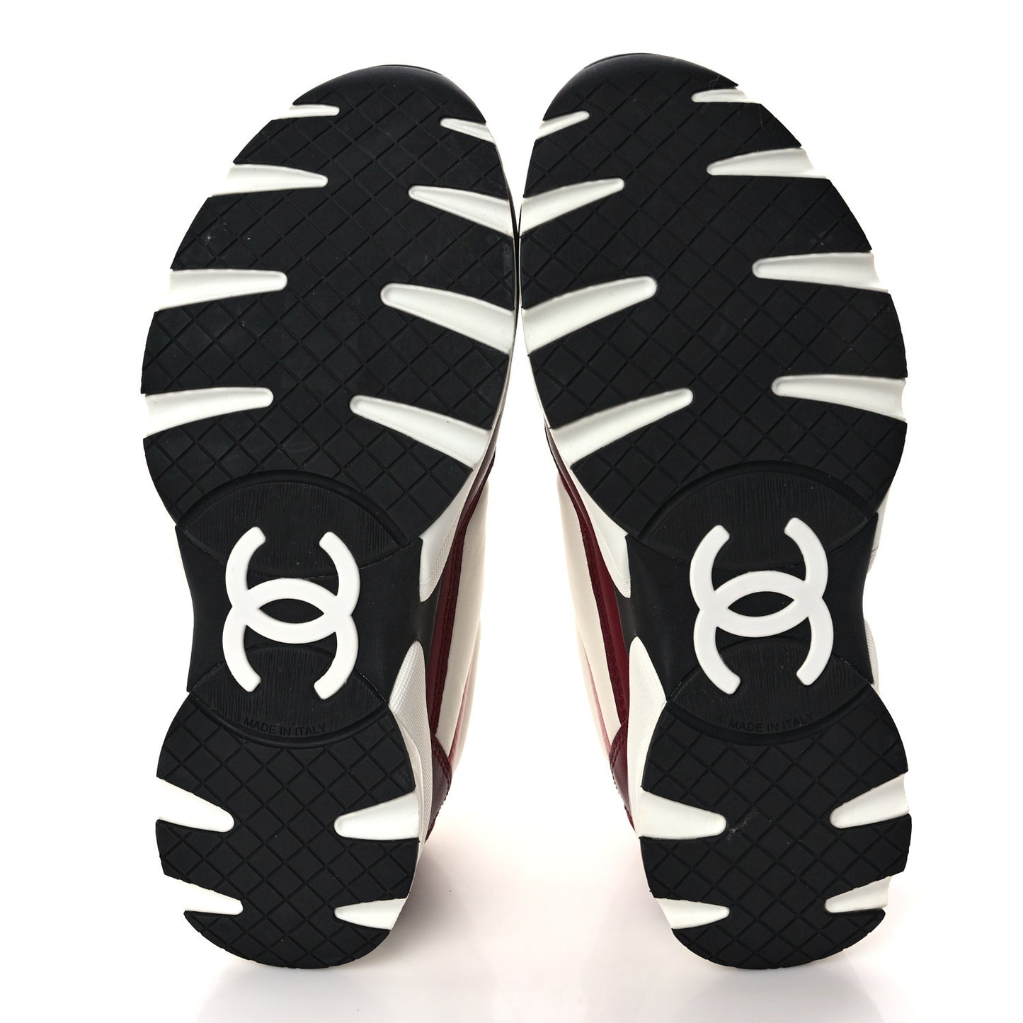 Calfskin CC Sneakers 36.5 Light Burgundy White Pink