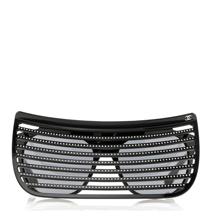 Chanel Shield Square Crystal Embellished Coco Beach Sunglasses Black Gray 6 of 9