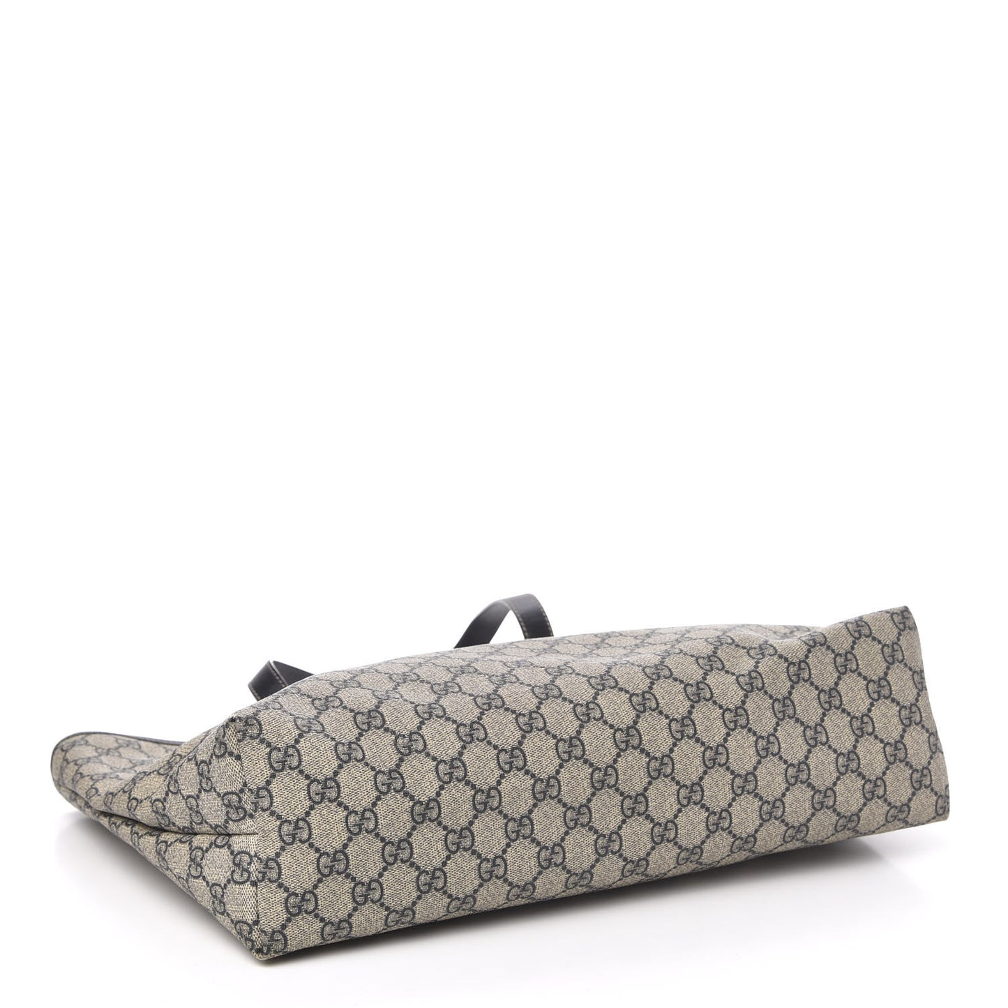 GG Supreme Monogram Medium Zippered Shopping Tote Dark Brown