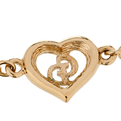Christian Dior Metal Heart Chain Bracelet Gold 4 of 4