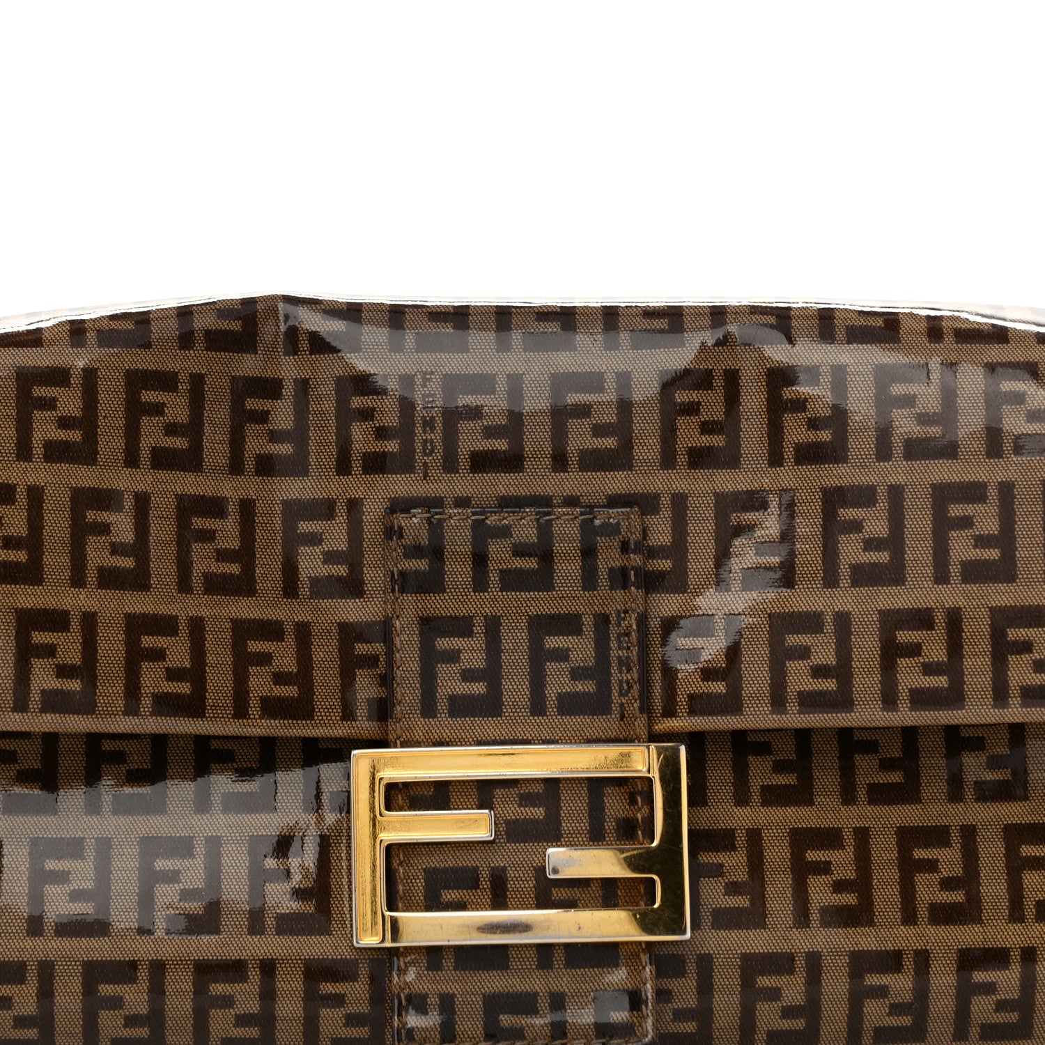 Fendi Vinyl Zucchino Baguette Tobacco 9 of 14