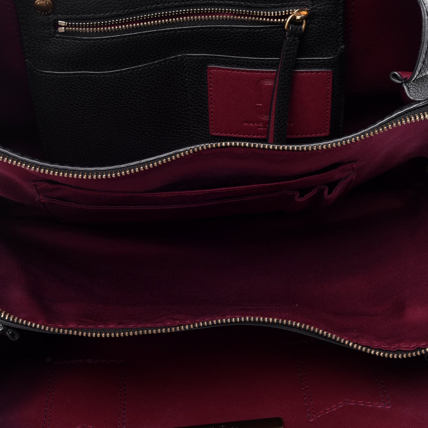 Pebbled Calfskin Editor Shopping Tote Black