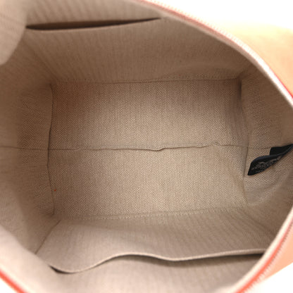 Hermes Canvas Large Bride-A-Brac Pouch Orange Feu Burgundy 5 of 6