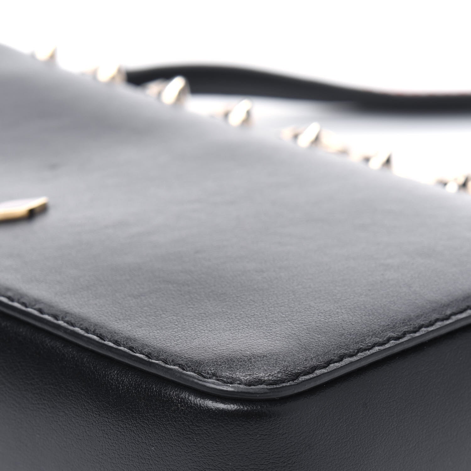 Christian Louboutin Calfskin Spiked Zoompouch Crossbody Black 12 of 14