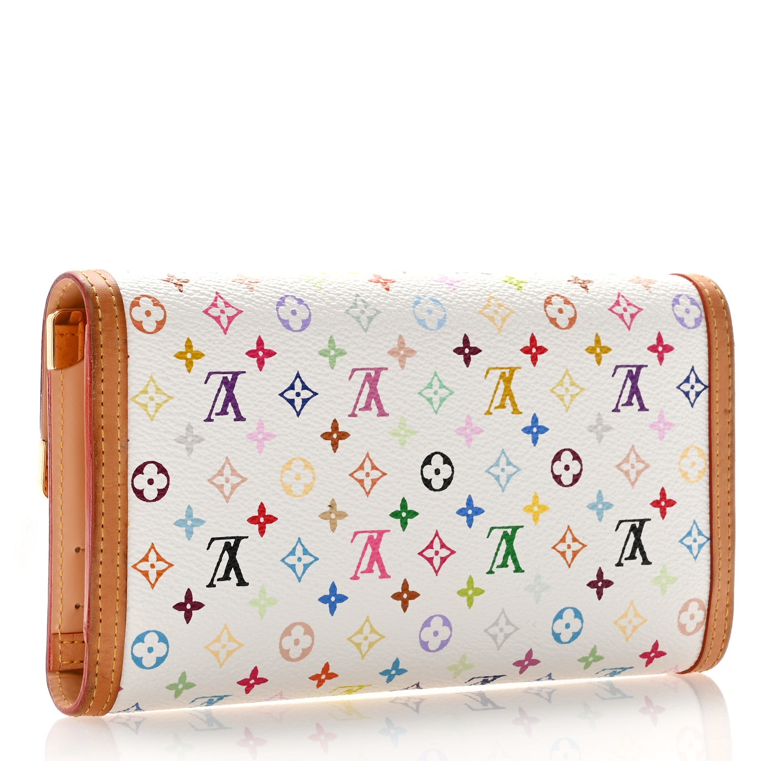Louis Vuitton Monogram Multicolor Porte Tresor International Wallet White 3 of 13