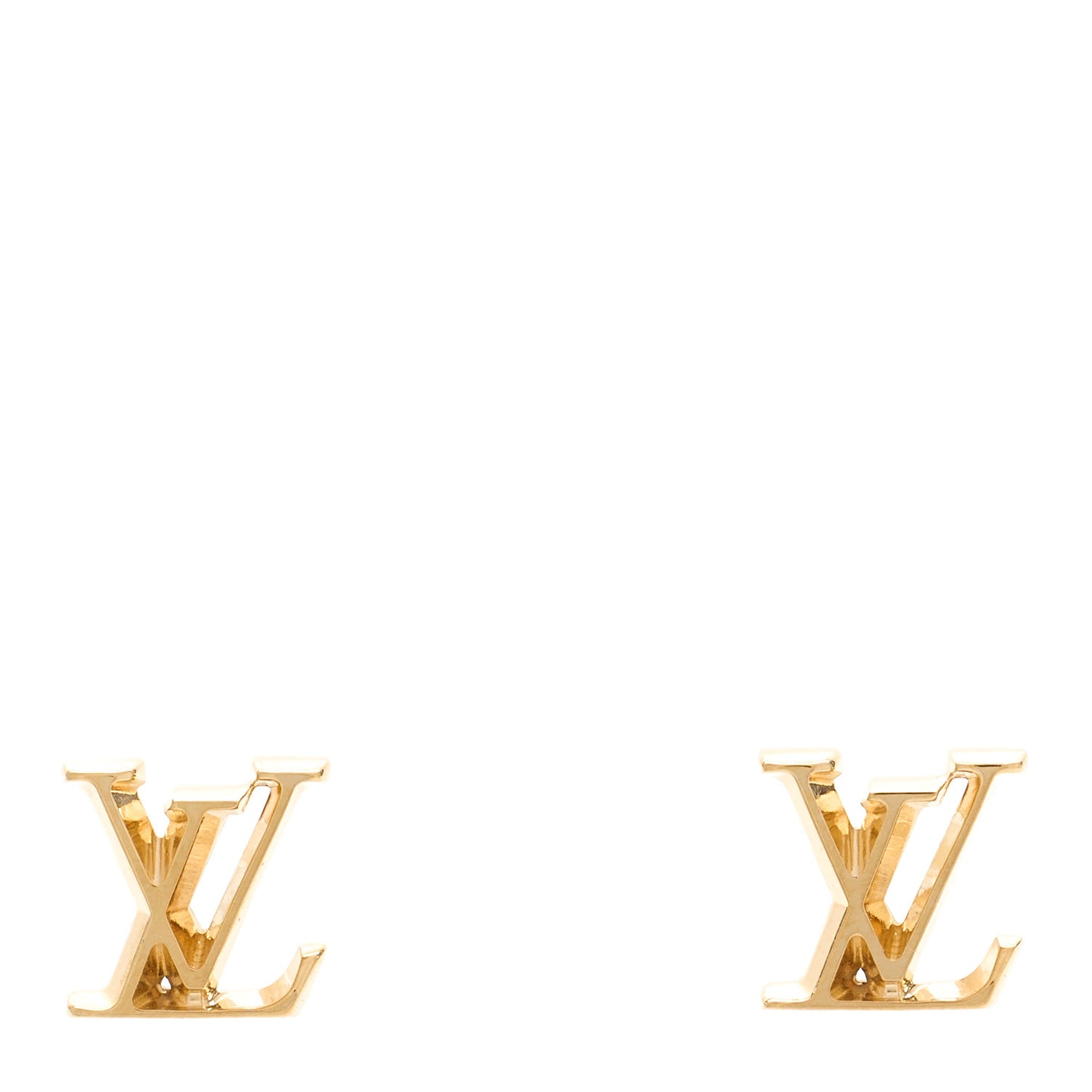 18K Yellow Gold LV Stud Earrings