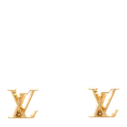 Louis Vuitton 18K Yellow Gold LV Stud Earrings 1 of 4