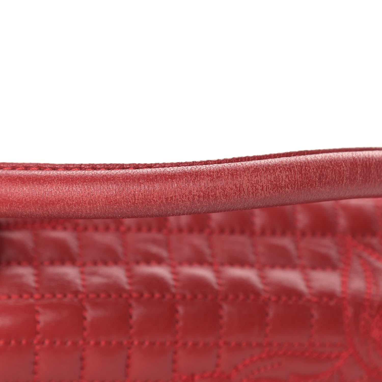 Versace Barocco Quilted Nappa Altea Vanitas Satchel Red 16 of 22