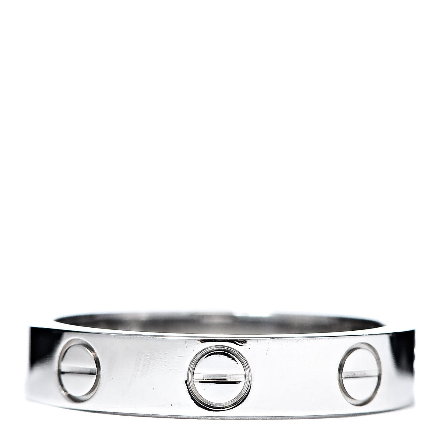 18K White Gold 3.5mm LOVE Wedding Band Ring 49 4.75