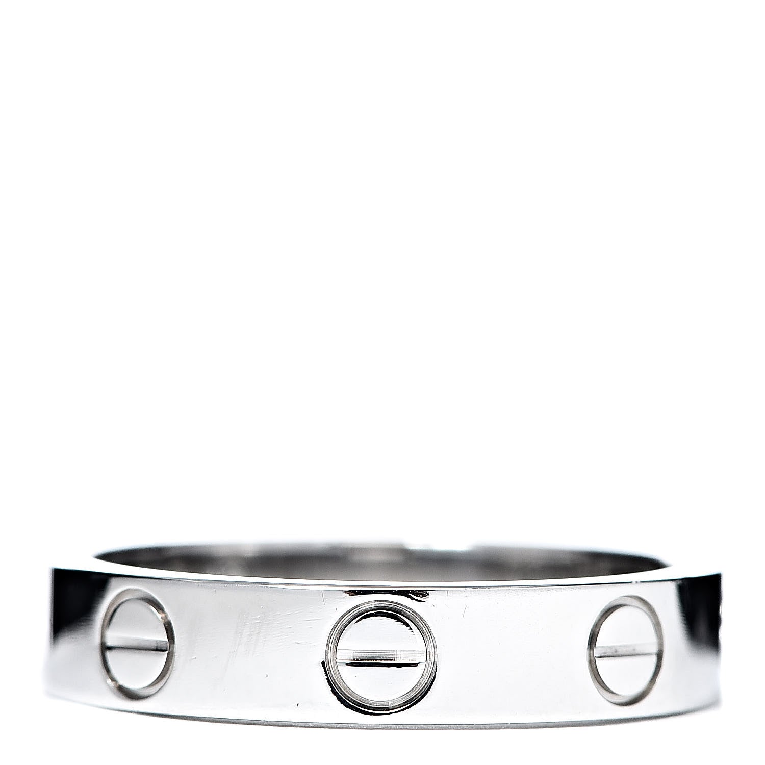 Cartier 18K White Gold 3.5mm LOVE Wedding Band Ring 49 4.75 1 of 4