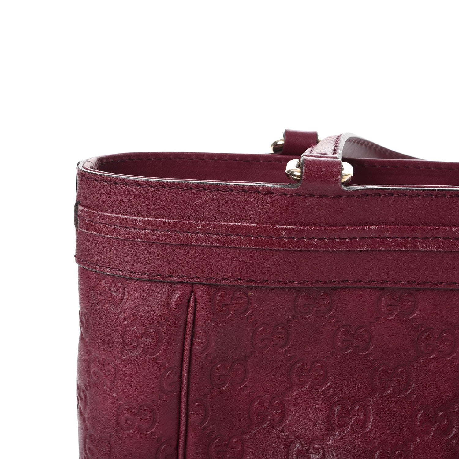 Gucci Guccissima Medium Mayfair Tote Cherry 10 of 19