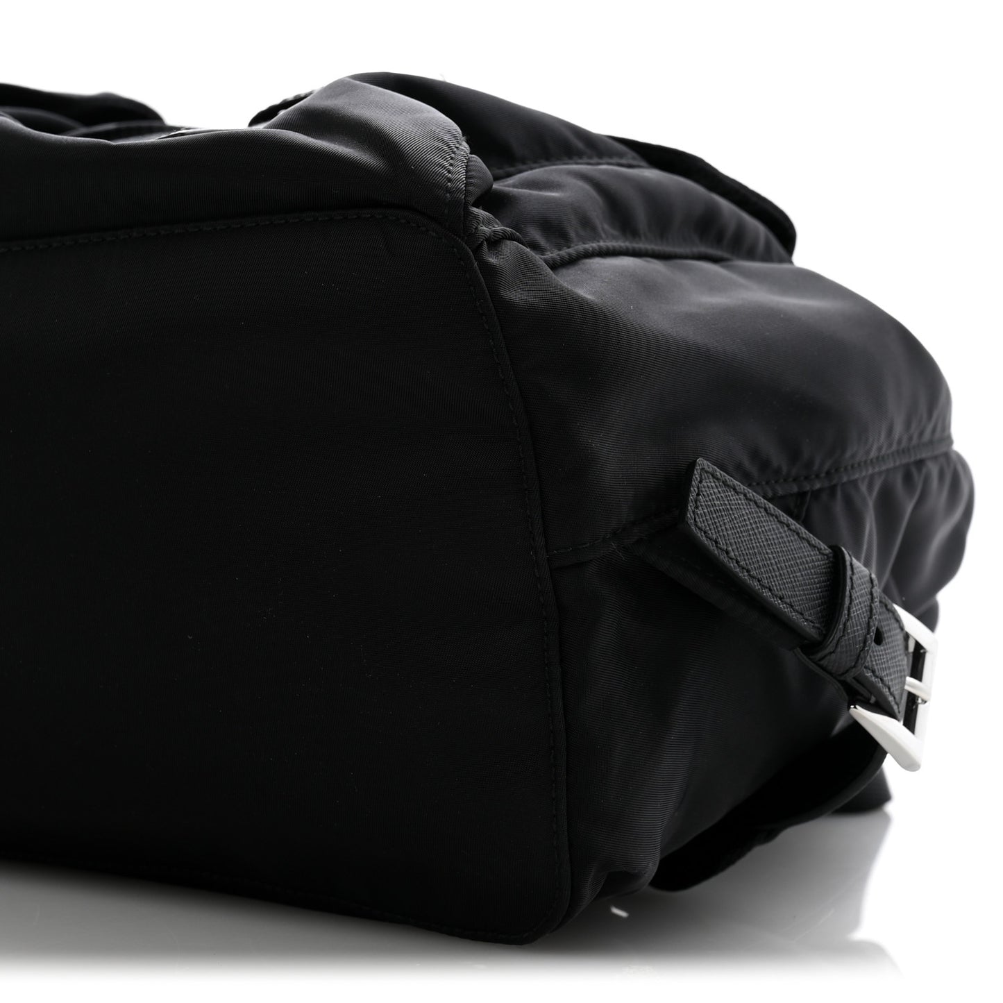 Tessuto Nylon Saffiano Medium Backpack Black