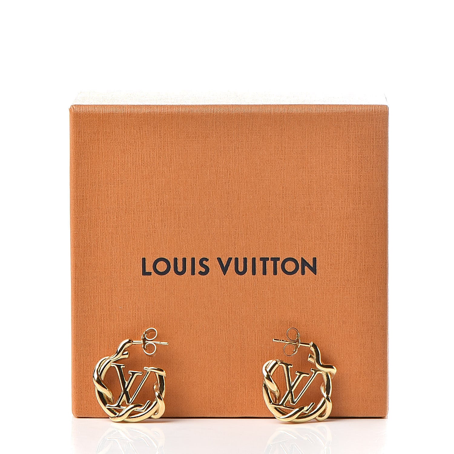 Louis Vuitton Garden Louise Hoop Earrings Gold 5 of 5