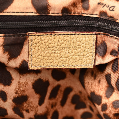 Dolce & Gabbana Metallic Grained Calfskin Miss Easy Way Boston Bag Gold 5 of 8