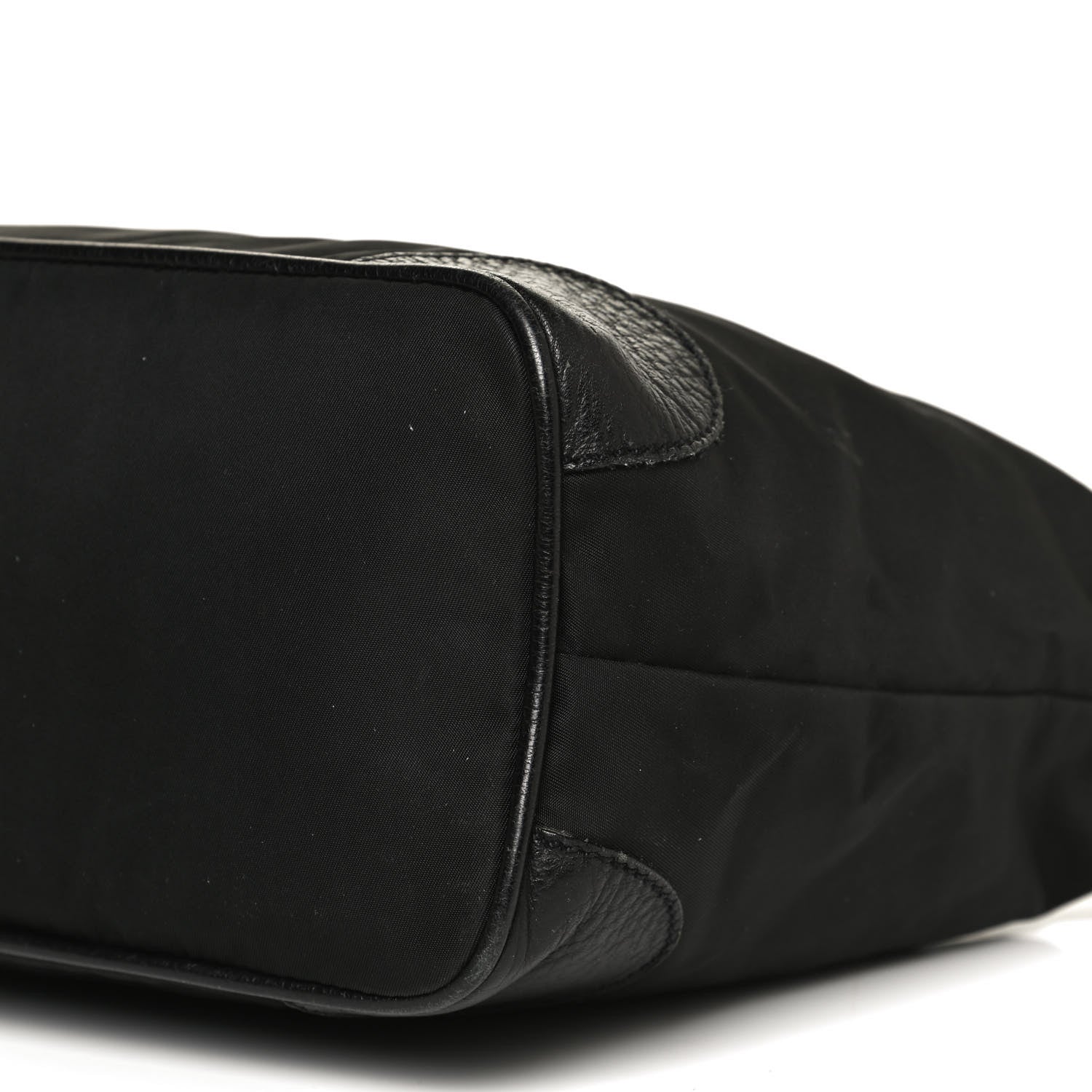 Prada Tessuto Nylon Calfskin Hobo Black 10 of 10