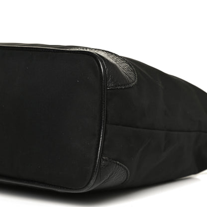 Prada Tessuto Nylon Calfskin Hobo Black 10 of 10