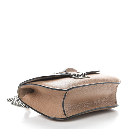 Valentino Garavani Pebbled Calfskin Small Glam Lock Rockstud Flap Soft Noisette 4 of 10