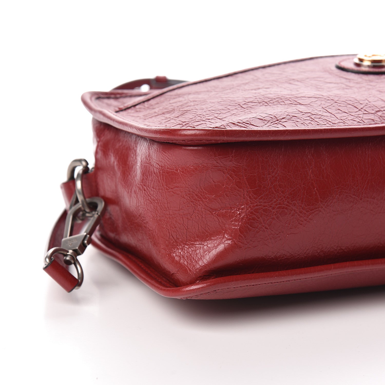 Gucci Fluffy Calfskin Morpheus Shoulder Bag Rosso 9 of 10