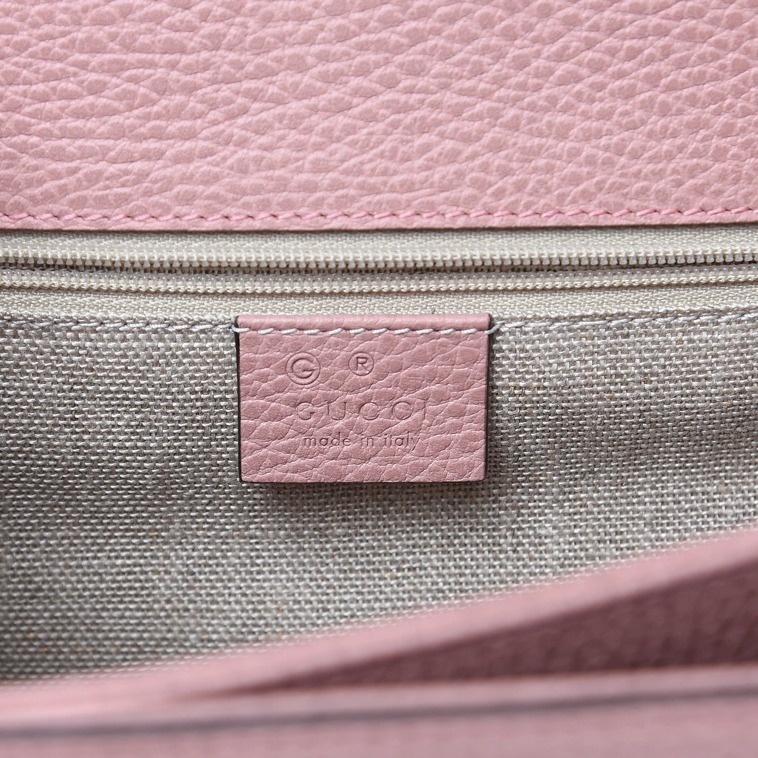 Gucci Dollar Calfskin Interlocking G Shoulder Bag Soft Pink 6 of 9
