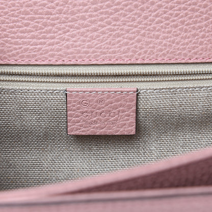 Gucci Dollar Calfskin Interlocking G Shoulder Bag Soft Pink 6 of 9