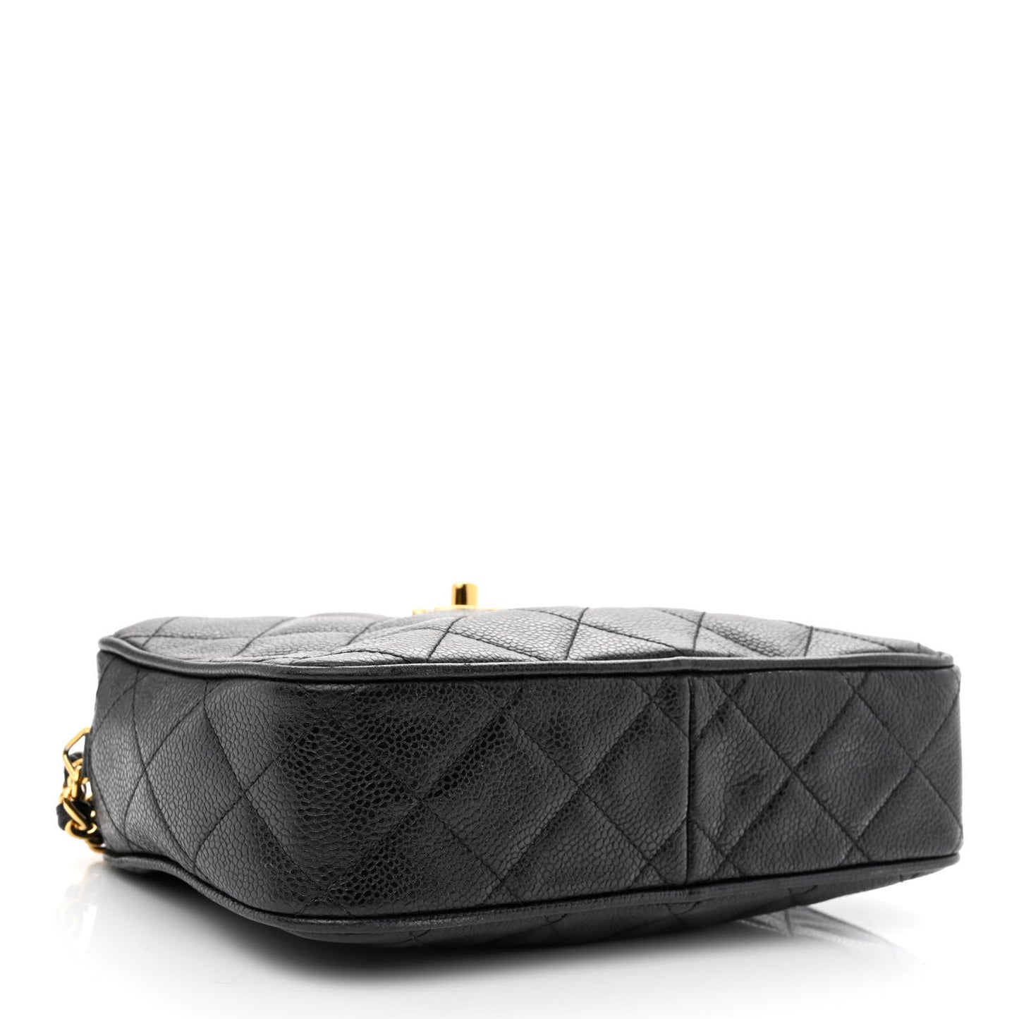 Caviar Quilted Camera Case Black