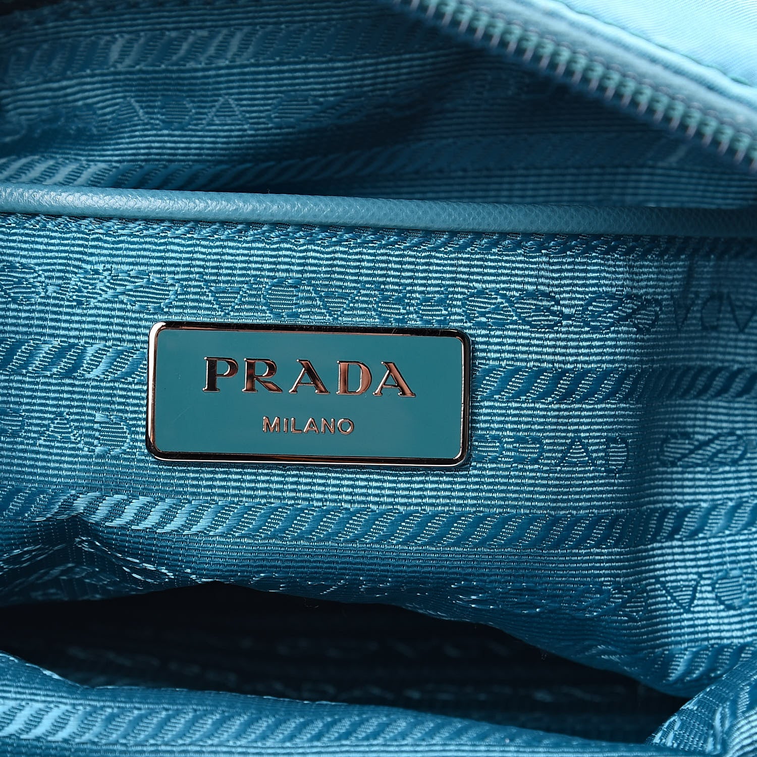 Prada Nylon Vela Flat Messenger Bag Turchese 6 of 9