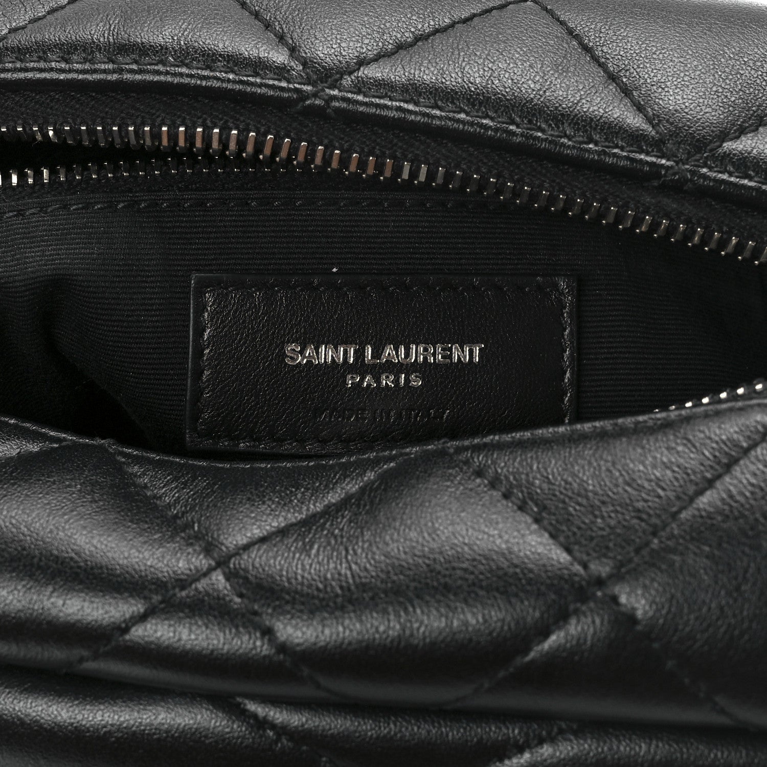 Saint Laurent Calfskin Y Quilted Monogram Small Loulou Bowling Bag Black 6 of 11