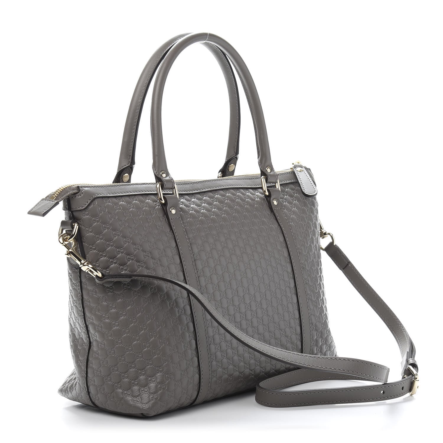 Gucci Soft Microguccissima Small Zippered Satchel Loess 2 of 11