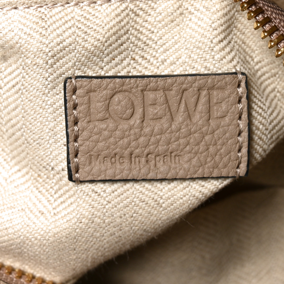 Loewe Grained Calfskin Small Puzzle Bag Sand 6 of 9