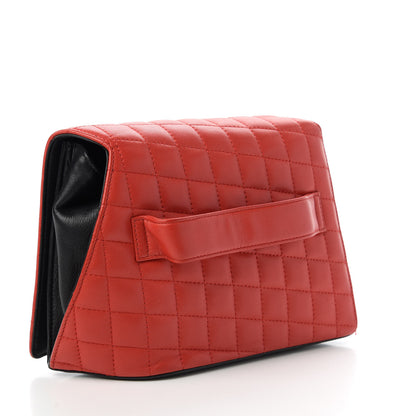 Chanel Lambskin Quilted Fresh Air Clutch Black Red Blue 3 of 10