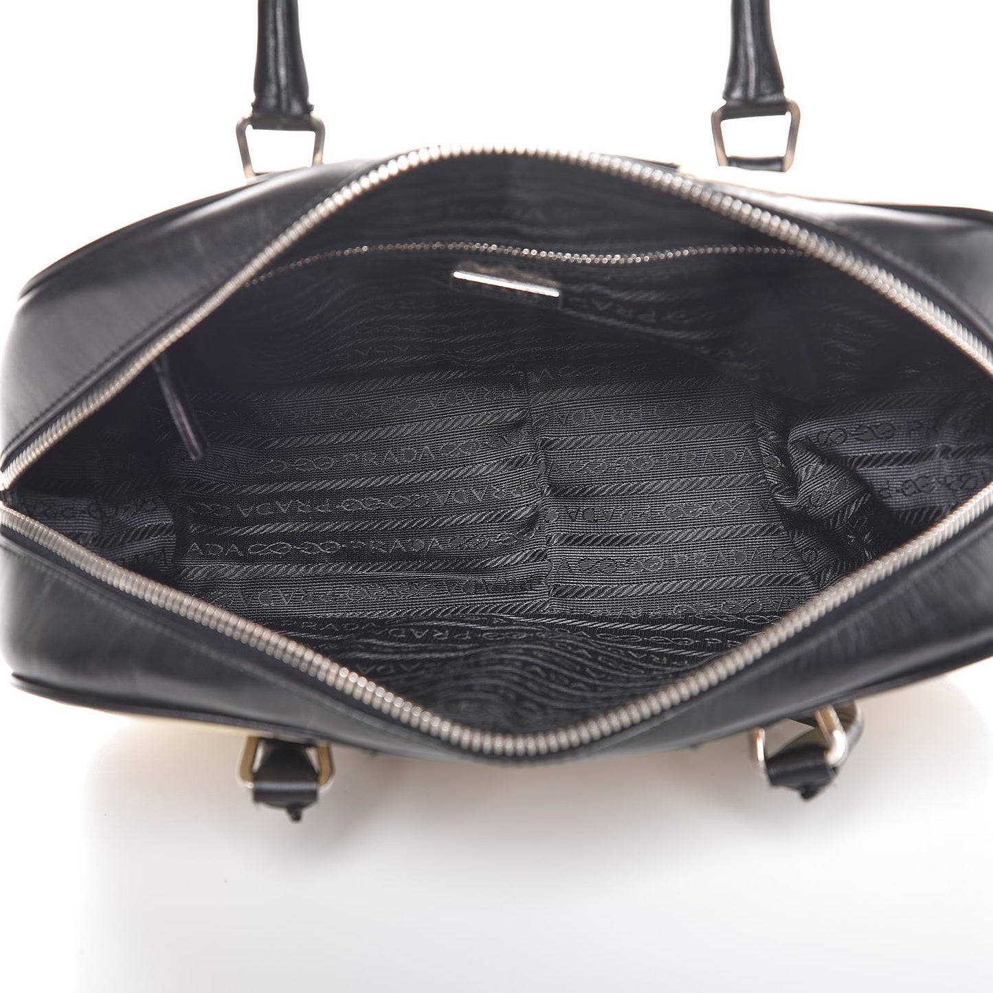 Tessuto Nylon Vitello Small Bowling Bag Black