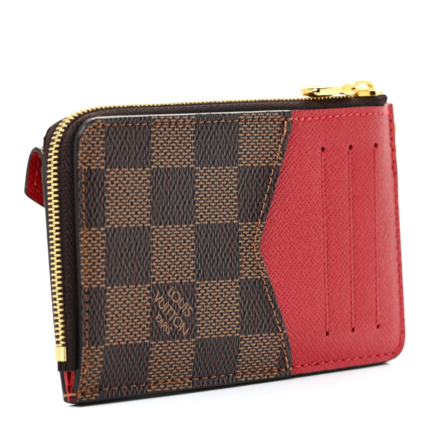 Louis Vuitton Damier Ebene Recto Verso Card Holder Red 3 of 10